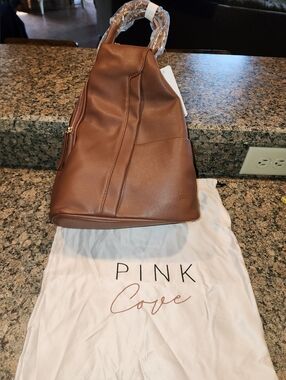 Pink Clove Brooklyn Vegan Leather Shoulder Bag, NWT